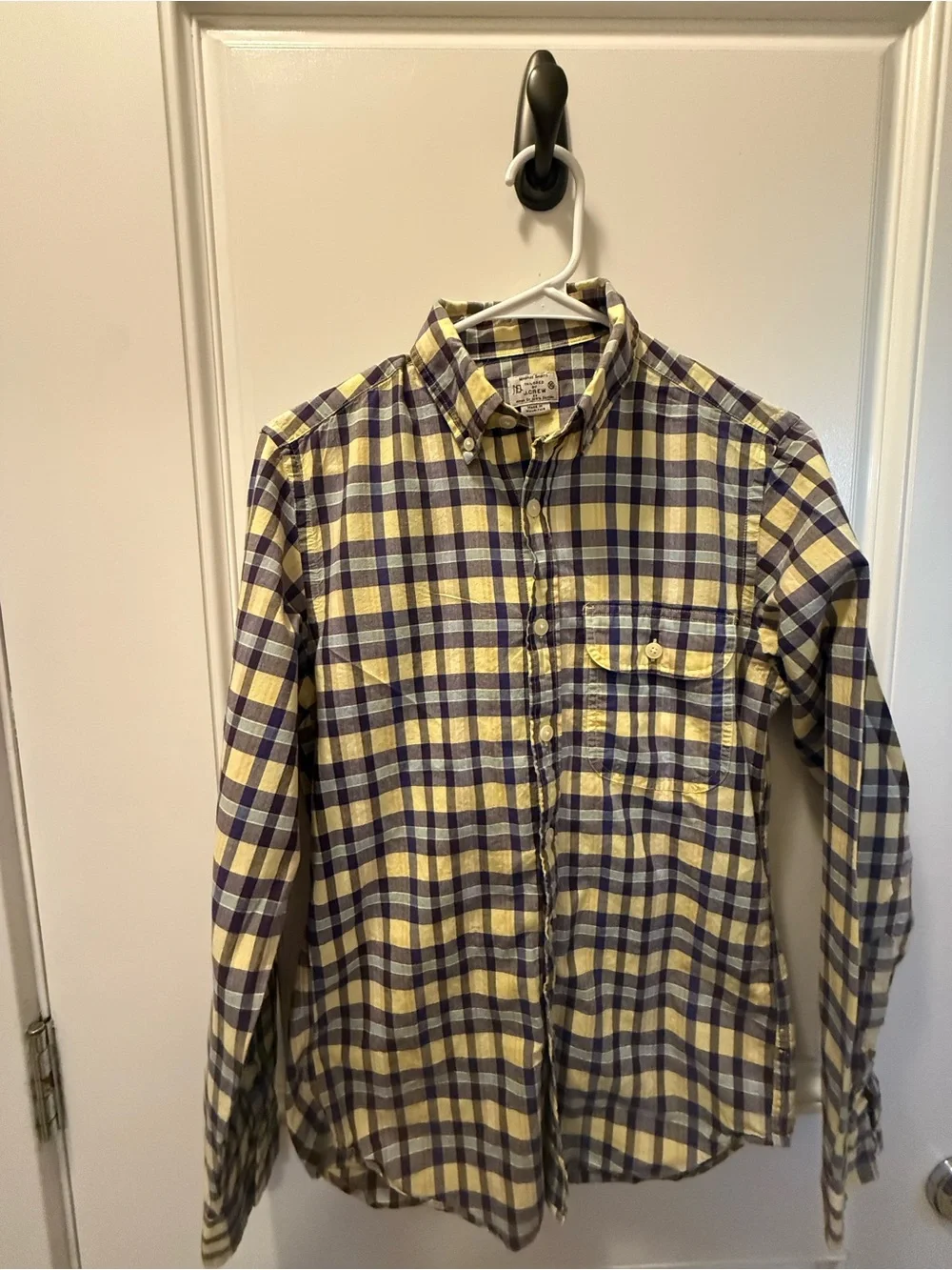 2 J.Crew Madras Plaid Shirts XS 100% Cotton Heritage Preppy Bundle